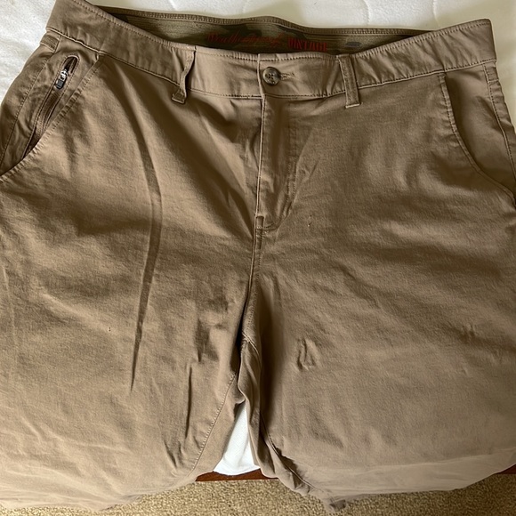 Weatherproof Vintage mens weather flex flat front pants tan 38 X 30 - Picture 6 of 7